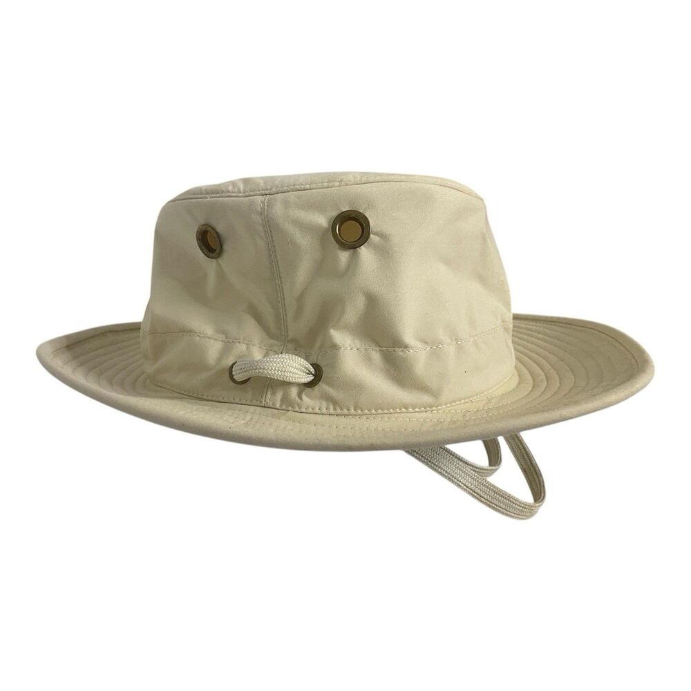 Vtg Tilley Endurables Iconic LT5B Cream Green Waterproof Breathable Hat 7 1/4